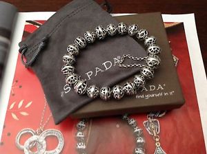 【送料無料】ブレスレット アクセサリ— スターリングシルバーブレスレットボックスsilpadahemisphere sterling silver braceletb2905 brand in box