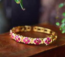 【送料無料】ブレスレット アクセサリ— ファッションミャンマールビーシルバーブレスレットcertified fashion myanmar ruby 925 silver bracelet engagement wedding gifts