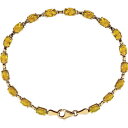 【送料無料】ブレスレット アクセサリ- イエローゴールドシトリンブレスレット14k yellow gold genuine citrine bracelet