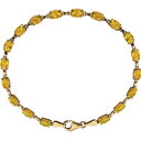 【送料無料】ブレスレット　アクセサリ—　イエローゴールドシトリンブレスレット14k yellow gold genuine citrine bracelet