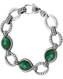 【送料無料】ブレスレット　アクセサリ—　595auth lagos venus malachite925stlink bracelet 595 auth lagos venus malachite 925 st silver link bracelet