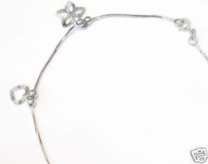 【送料無料】ブレスレット アクセサリ— singapore18kホワイトゴールドアンクレット18k white gold heart charms anklet from singapore