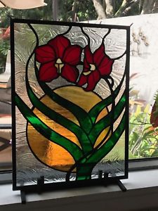 【送料無料】ブレスレット　アクセサリ—　ランサンステンドガラスパネルorchid sun stained glass pane..
