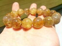 【送料無料】ブレスレット アクセサリ— ゴールデンルチルラウンドブレスレット14mm rare 6a natural titin golden rutilated quartz round bracelet gift bl9902(4)