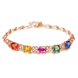 【送料無料】ブレスレット　アクセサリ—　2xレースブレスレットf5s42xladies fashion korean rainbow lace gemstone bracelet f5s4