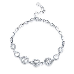 【送料無料】ブレスレット アクセサリ— チェーンシルバージルコンヴァレンタインdawoman bracelet hand chain silver ...
