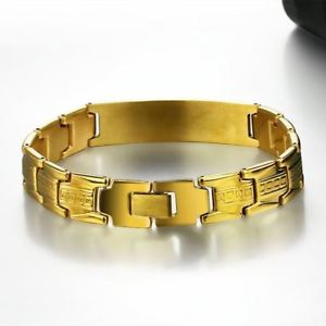 【送料無料】ブレスレット　アクセサリ—　ニューステンレス fashion gold plated charming stainless steel bracelet for men