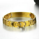 【送料無料】ブレスレット アクセサリ— ニューステンレス fashion gold plated charming stainless steel bracelet for men