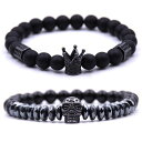 【送料無料】ブレスレット アクセサリ— レトロメンズブレスレットクラウンスカルジュエリーハロウィーンretro mens bracelet crown copper skull jewelry halloween gift i2h8(4)
