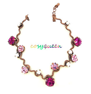 ̵ۥ֥쥹åȡ—ե˥塼ԥ󥯥Хswarovski elements crystal pink red ros...