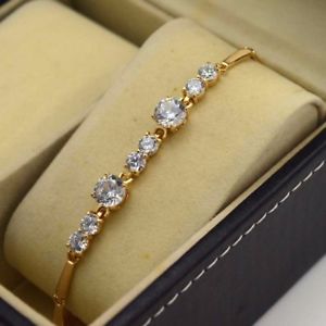 【送料無料】ブレスレット アクセサリ— 18kイェローゴールドブレスレットチェーン85link cz gfluxury 18k yellow gol...