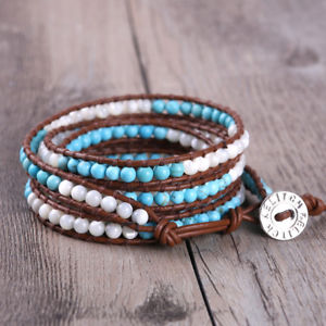 ̵ۥ֥쥹åȡ—ӡåץ֥쥹åȥ֥쥹åjewelry leather 5 wrap bracelets fri...
