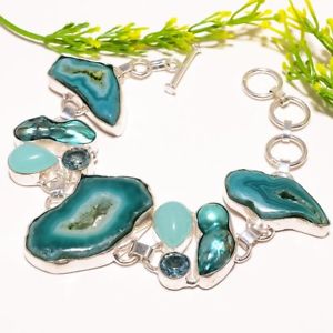 【送料無料】ブレスレット　アクセサリ—　ウィンドウブレスレットwindow druzy, pearl gemstone fashion jewelry bracelet 78 sb942