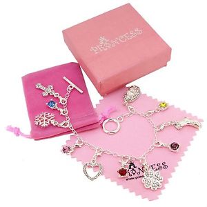 ブレスレット　アクセサリ—　シルバーキッドティーンエージャー11ブレスレットsilver plated 11 crystal charm bracelet for kid teen girls women fashion jewelry