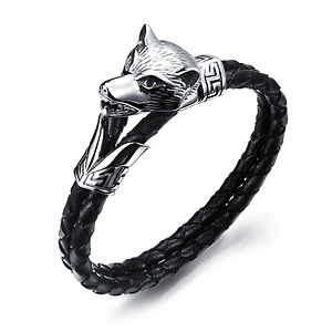 ̵ۥ֥쥹åȡ—ƥ쥹ߥۥǡ826genuine leather stainless steel biker ...