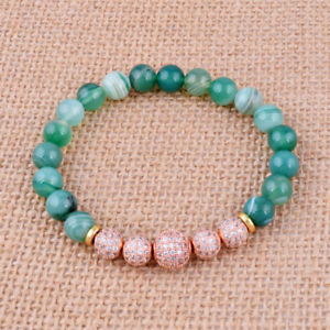 ̵ۥ֥쥹åȡ—8mm륳饦ɥ֥쥹åȥ奨꡼8mm natural green stripe agate z...