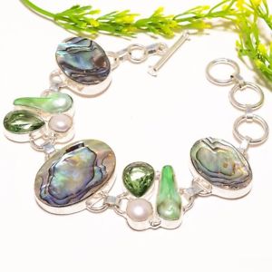 【送料無料】ブレスレット アクセサリ— アワビシェルブレスレットabalone shell biwa pearl gemstone fashion jewelry bracelet 78 sb1014