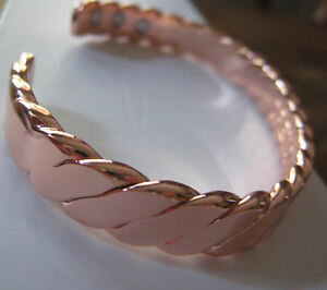 【送料無料】ブレスレット アクセサリ— ブレスレットボックスカフcopper magnetic chunky bracelet arthritis ...