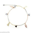【送料無料】ブレスレット アクセサリ— 18k3ブレスレットアンクレットba10418k gold filled three tone charm braceletanklet ba104(4)