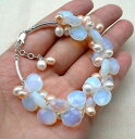 【送料無料】ブレスレット アクセサリ- ムーンストーンティアドロップシェイプブレスレットexquisite moonstone teardrop shape freshwater pearl crystal bracelet 75