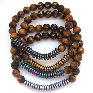 【送料無料】ブレスレット　アクセサリ—　ヘマタイトメノウエネルギーブレスレット2018 tiger eye gem stone hematite agate energy womens bracelet amulet