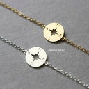 【送料無料】ブレスレット アクセサリ- コンパスブレスレットブレスレットコインブレスレットcompass bracelet, best firends bracelet, coin bracelet, geometric, minimal