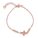 【送料無料】ブレスレット アクセサリ— スターリングシルバークロスビーズブレスレットwomen 925 sterling silver patter...
