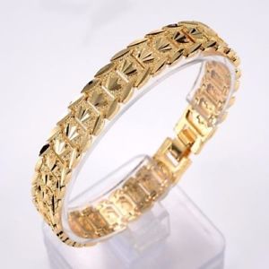 【送料無料】ブレスレット アクセサリ— イエローゴールドブレスレットチェーンリンク18k yellow gold filled bracelet m...