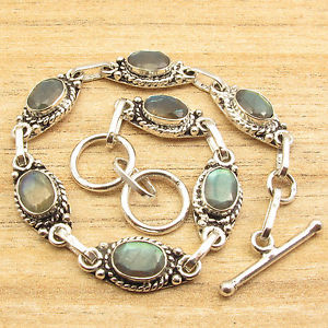 【送料無料】ブレスレット アクセサリ— ブレスレットgift idea blue fire bracelet 79 real labradorite...