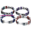 yzuXbg@ANZT?@XeXX`[VRXgCvoCN`F[uXbg multicolor women mens stainless steel silicone stripe bike chain bracelets