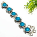 【送料無料】ブレスレット アクセサリ- ロシアハンドメイドジュエリーブレスレットrussian blue chalcedony gemstone handmade jewelry bracelet 78 b5817