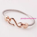 【送料無料】ブレスレット アクセサリ— メンズステンレススチールツイストケーブルワイヤブレスレットcharming womens mens stai...