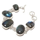 yzuXbg@ANZT?@925X^[Onatural labradoriteWG[natural labradorite gift blue fire 925 sterling silver plated bracelet jewelry