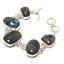 ̵ۥ֥쥹åȡꡡ925natural labradorite奨꡼natural labradorite gift blue fire 925 sterling silver plated bracelet jewelry
