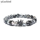 【送料無料】ブレスレット アクセサリ- ジュエリーディスコczクリスマスchristmas gift imperial king crown bracelet gold men jewelry disco cz beaded