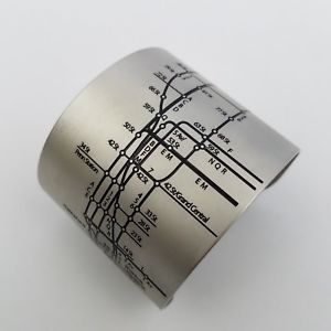 yzuXbg@ANZT?@hj[[N}bvJtuXbgVo[TCY45 york metro map cuff bracelet silver one size