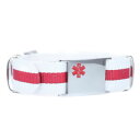 【送料無料】ブレスレット アクセサリ— ブレスレットホワイトキャンバスストラップブランクmyiddr medical alert id bracel...