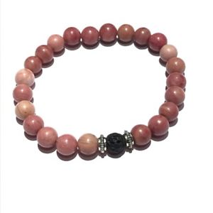 【送料無料】ブレスレット　アクセサリ—　ビーズブレスレットハンドメイドブレスレットnatural gemstone rhodonite beads bracelets menamp;womens handmade bracelets