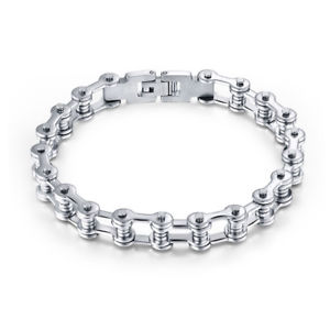 ̵ۥ֥쥹åȡꡡ֥쥹åȥ󥹥ƥ쥹bracelet bicycle chain stainless steel 304 polished 21,8 cm mens armkette