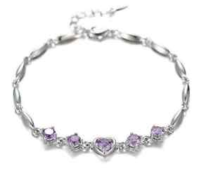 【送料無料】ブレスレット アクセサリ— ブレスレットブレスレットスワロフスキークリスタルハートトップbracelet bracelet woman ...