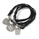 yzuXbg@ANZT?@fB[XU[R[hX`[uXbgp[\iCYladies leather cord steel bracelet with engraved charm personalised gift