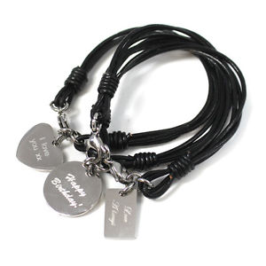̵ۥ֥쥹åȡ—ǥ쥶ɥ֥쥹åȥѡʥ饤ladies leather cord steel ...