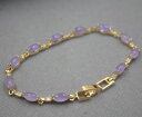 【送料無料】ブレスレット アクセサリ- ヒーターヒスイビードリンクブレスレット charm 4mm purple heating jade marquise bead with aolly link bracelet 19cm l