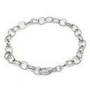 【送料無料】ブレスレット アクセサリ— ×シルバーブレスレットクリップ×5x12 silver tone bracelets fit clip on charm 6x8mm 20cm k4u7(4)
