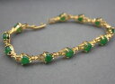 【送料無料】ブレスレット アクセサリ- ヒーターヒスイハートビーズリンクブレスレット charm 7mm green heating jade heart bead with aolly link bracelet 185cm l