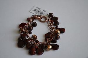 【送料無料】ブレスレット　アクセサリ—　クッキーダークレッドビーズブレスレットインチアジャスタブルcookie lee vivi dark red bead bracelet 7 8 adjustable nwt nos