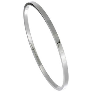 ̵ۥ֥쥹åȡꡡƥ쥹᥿֥쥹åȥ3 mm stainless steel low pull on rigid bracelet measures 178cm 203cm