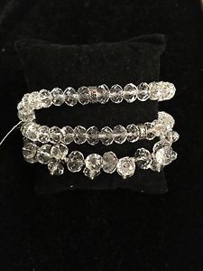 【送料無料】ブレスレット　アクセサリ—　クッキークリスタルブレスレットシルバートーンストレッチ＃cookie lee genuine crystal bracelet silver tone stretch nwt62