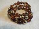 yzuXbg@ANZT?@uXbgS[hIWr[YbvC`Chj[Xbeautiful wrap bracelet gold amber beads 1 14 inch wide nice