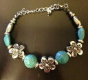【送料無料】ブレスレット アクセサリ- royal bali turquoisesilver flower bracelet7to 9inchroyal bali turquoise silver flower bracelet 7 to 9 inch